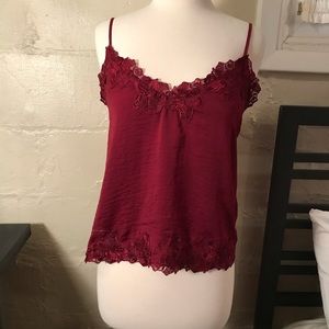Lace Detailed Silk Cami